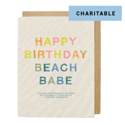 Beach Babe - Charitable Birthday Card